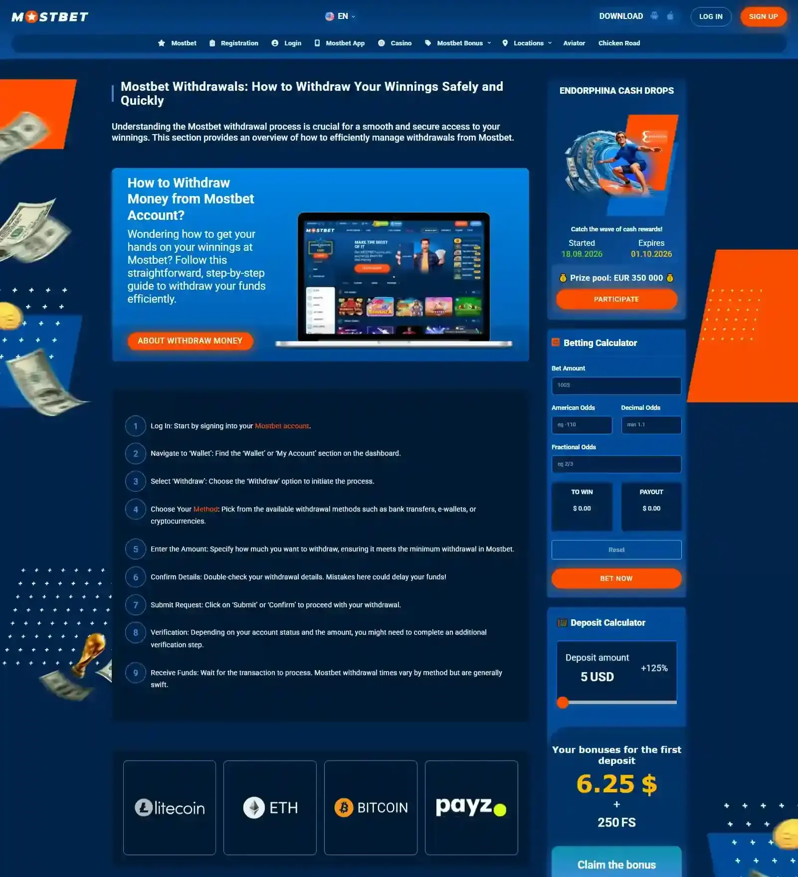 Mostbet withdrawal interface and payout guidance